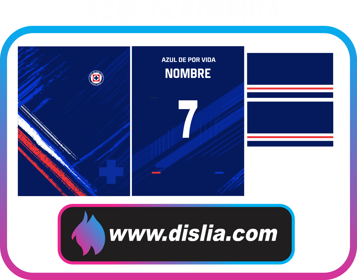 Diseño de fútbol para sublimar — AZUL DEPORVIDA