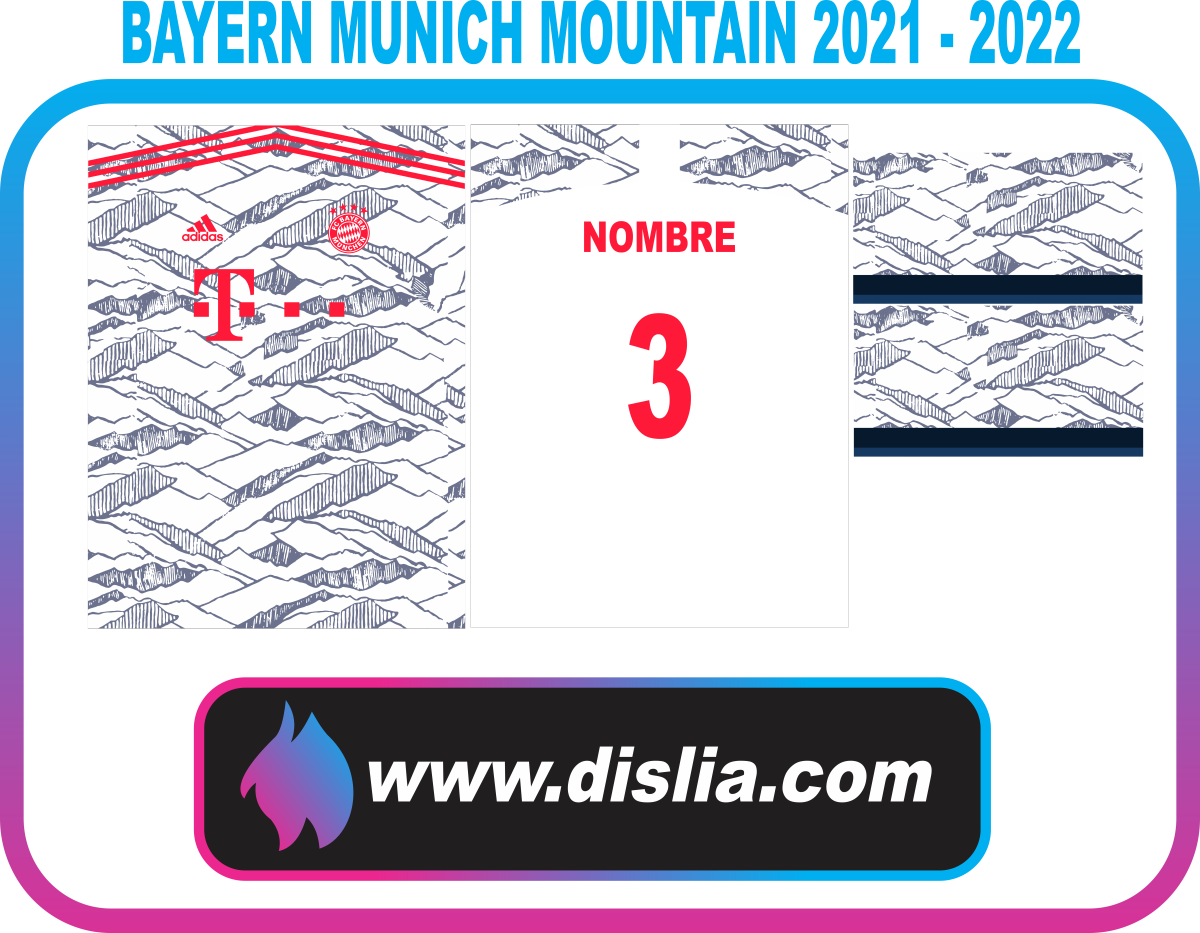 Diseño de fútbol para sublimar — BAYERN MUNICH MOUNTAIN 2021 - 2022
