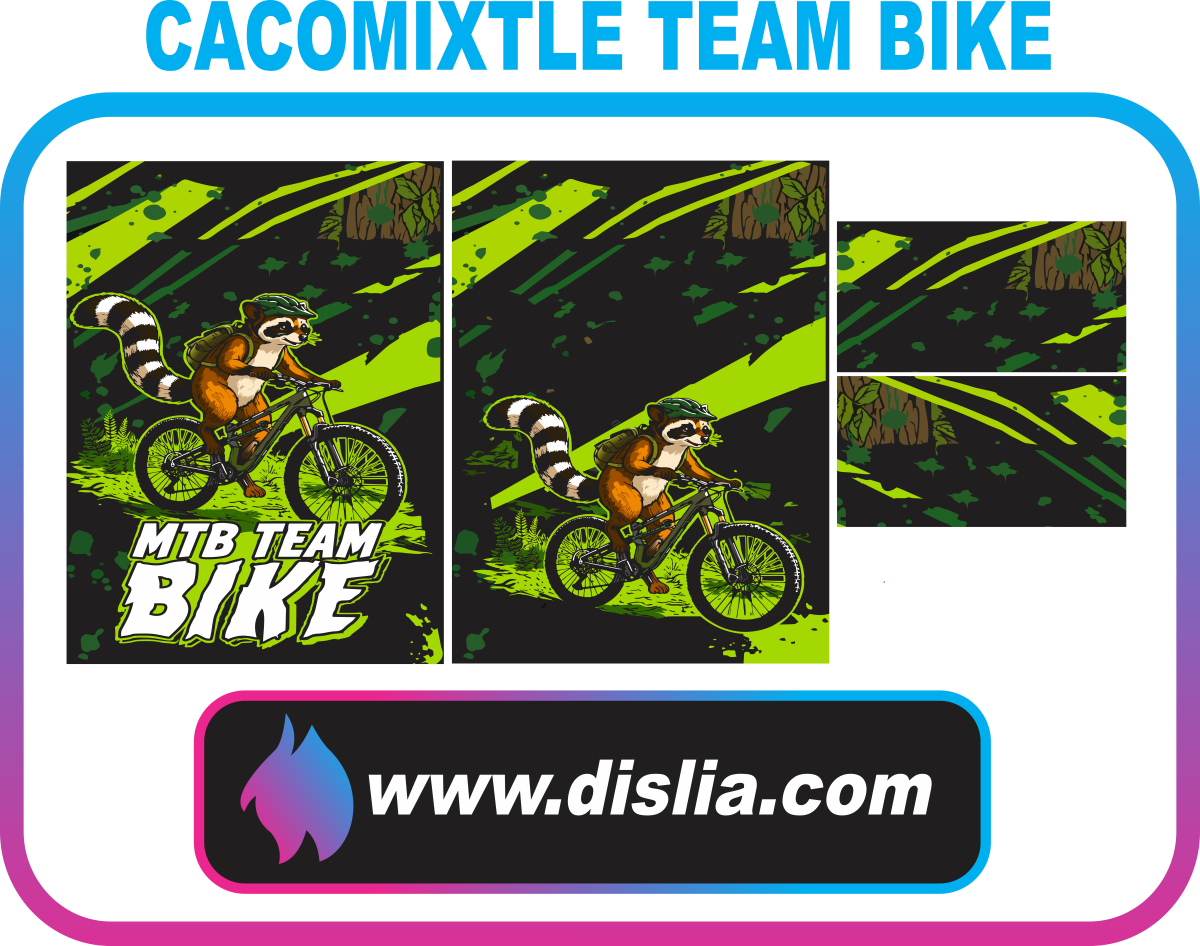 Diseño de otros deportes para sublimar — CACOMIXTLE TEAM BIKE