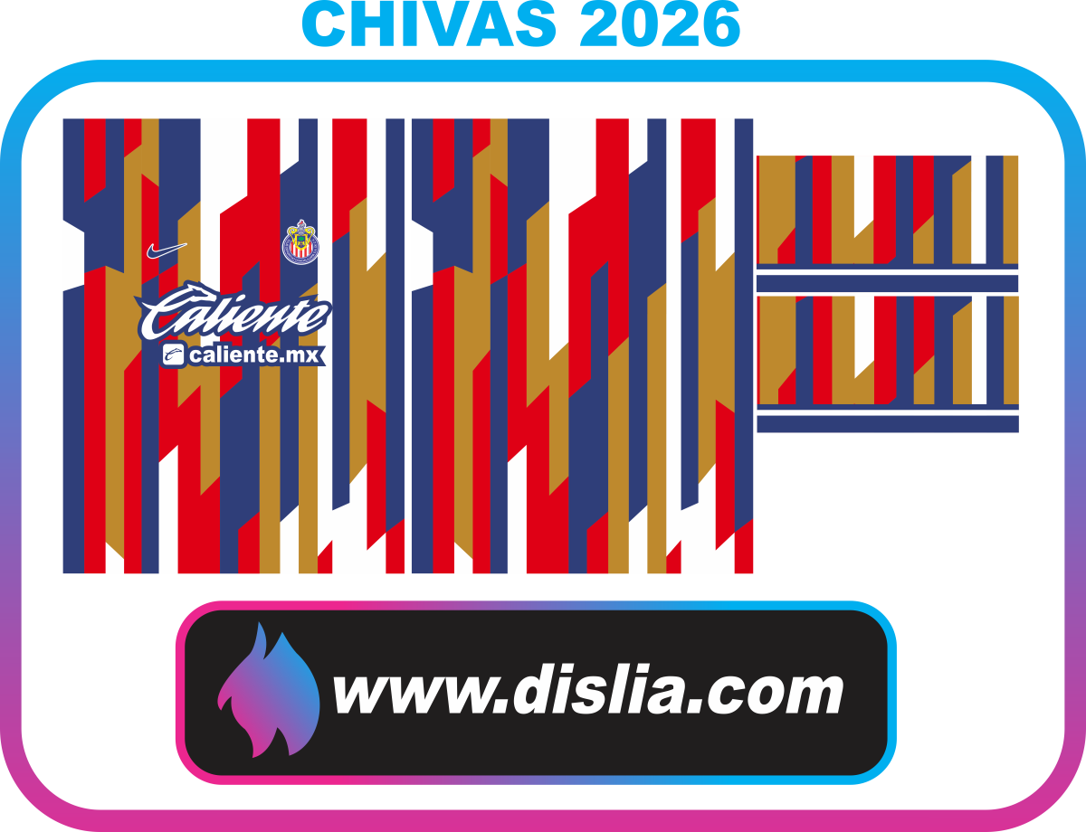 Diseño de fútbol para sublimar — CHIVAS 2026