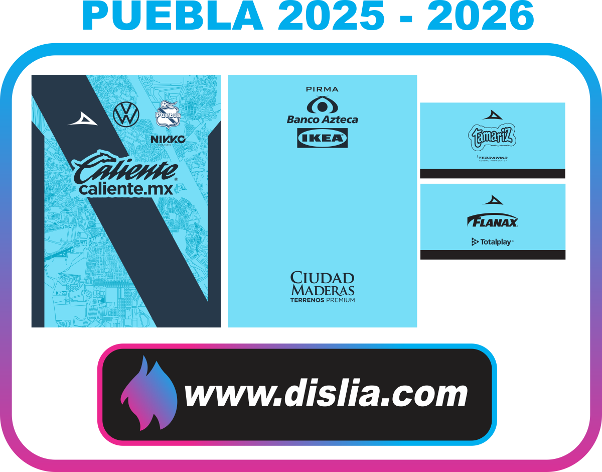 Diseño de fútbol para sublimar — PUEBLA AZUL 2026