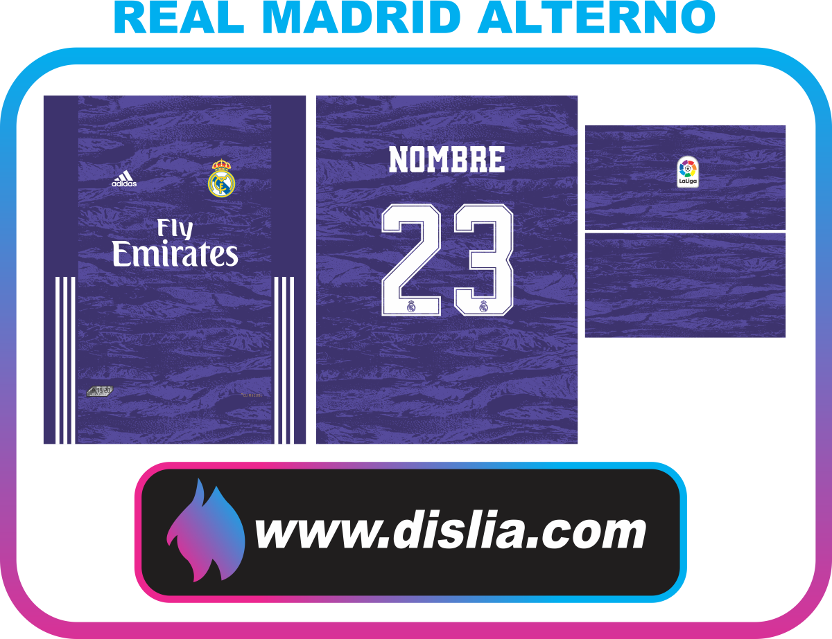 Diseño de fútbol para sublimar — REAL MADRID ALTERNO MORADO