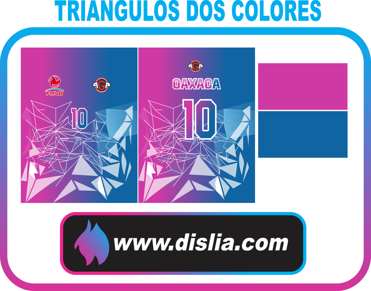 Diseño de otros deportes para sublimar — TRIANGULOS DOS COLORES